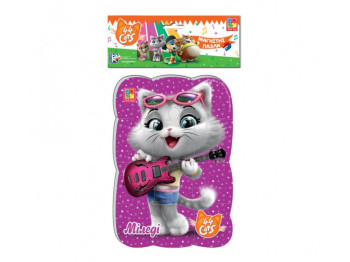 Пазлы на магните, 44 Кота, Миледи, 12 элементов А5, Vladi Toys