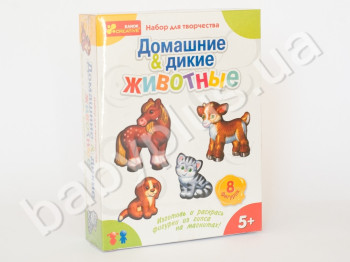 Набор для творчества, Магниты из гипса Дикие и домашние животные, Ranok Creative