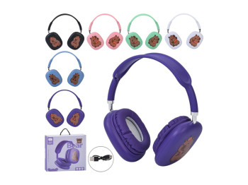 Навушники бездротові Bluetooth з малюнком капібари MZ-009; 6 видів; (ціна за 1шт)