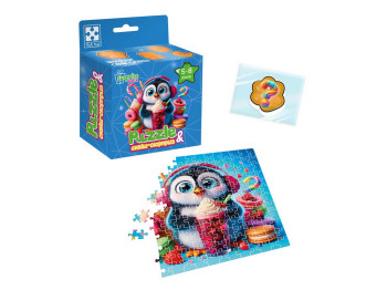 Игра развивающая пазлы и сквиш-сюрприз Пингвинчик, Vladi Toys VT8030-06