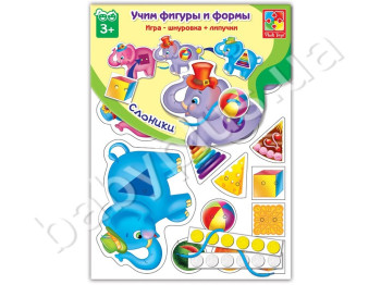 Шнуровка+пуговицы Учим фигуры и формы, Vladi Toys