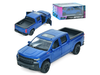 Машинка инерционная Chevy Silverado Trail Boss 2019 AS-3021, 16 см, открывающаяся дверь, АвтоМир