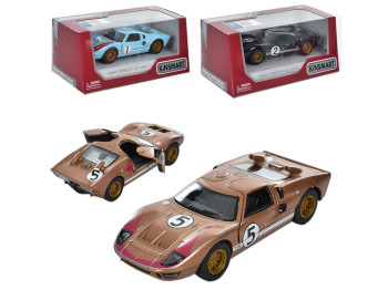 Машинка инерционная металлическая Ford GT40 MKII 16 см, открываются двери, Kinsmart