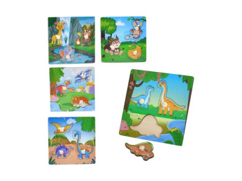 Деревянная игрушка рамка-вкладыш с ручкой, 11×11 см, микс видов (цена за 1 шт)