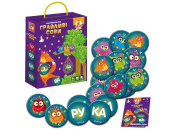 Гра настільна Грайливі сови, бачу слово, Vladi Toys