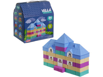 Конструктор детский Villa, 86 деталей, дом из блоков, Юника
