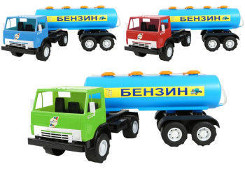 Игрушка грузовик автоцистерна с надписью Бензин, 3 цвета