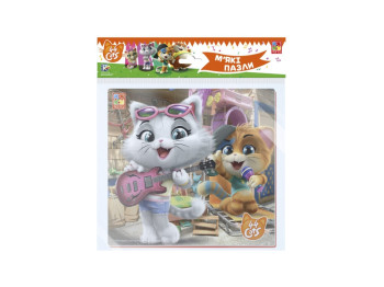 Мягкие квадратные Головоломки 44 Кота, На репетиции, Vladi Toys
