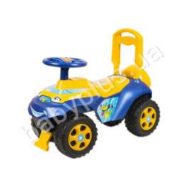Толокар Автошка. TM Doloni Toys 013117-04. ЖЕЛТО-СИНИЙ. Расказывает ПДД и поет на укр. яз.