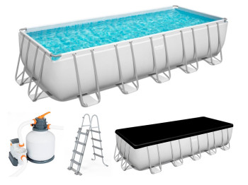 Басейн каркасний прямокутний Power Steel. Bestway 5612B