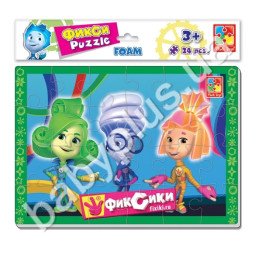 Мягкие пазлы А4 Фиксики, Vladi Toys