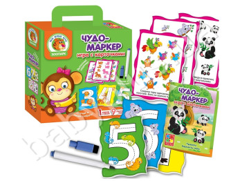 Игра с карточками Чудо-маркер, Зоопарк, Vladi Toys