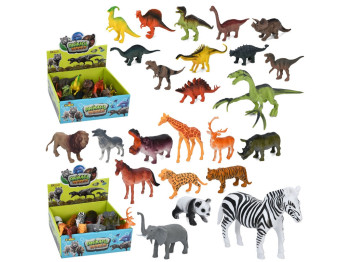 Фигурки игровые динозавры и дикие животные, 2 вида, 8 см, BabyToys 564A-C (цена за 1шт)