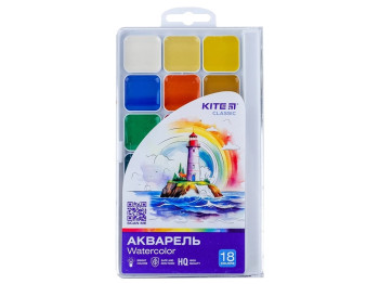 Краски акварельные Classic 18 цветов, Kite