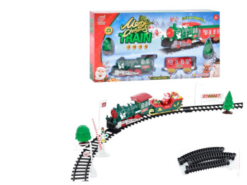 Іграшкова залізниця JHX6636-37 Merry Christmas Train з фігурками, світлом і звуком