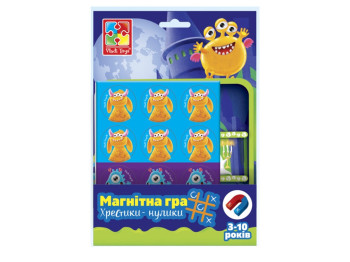 Магнитная игра, Монстры, Крестики-нолики, Vladi Toys