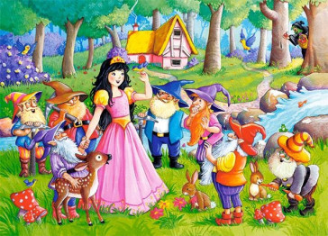 Пазлы Белоснежка и семь гномов, 60 элементов, Castorland