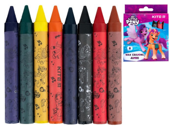 Мел восковой Jumbo 8 цветов My Little Pony, Kite