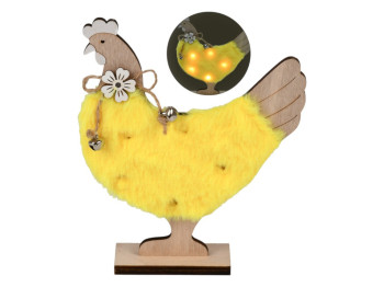 Декор великодній з підсвіткою Chiken 16 см, світиться, R33823