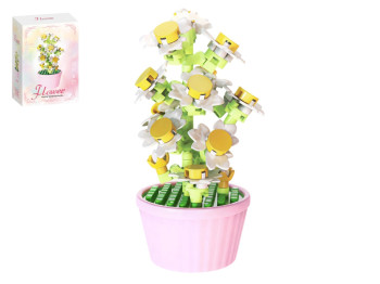 Міні-конструктор Flower Ромашки, 110 деталей, квітка в горщику