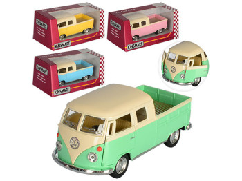 Машинка инерционная Volkswagen Bus Double Cab Pickup KT5387WY, металлическая, Kinsmart