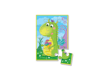 Мягкие пазлы Диномир, Зеленый динозавр, Vladi Toys