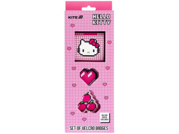 Набор бейджей на липучке, 3 штуки, Hello Kitty, Kite