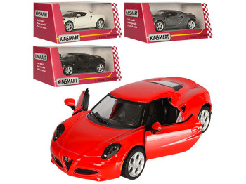 Машинка інерційна металева Alfa Romeo, KT 5366 W, 16 см, відчиняються двері, Kinsmart
