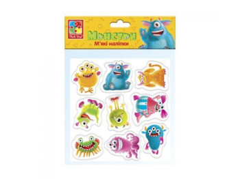 Игра с мягкими наклейками Монстры, Vladi Toys