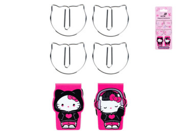 Набор магнитных закладок и фигурных скрепок Hello Kitty, 6 предметов, Kite