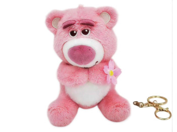 М'яка іграшка-брелок Pink Bear, 10 см, підвіска з кільцем