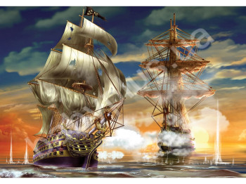 Пазлы картонные 500 элементов серия 12 Battle Ships, Danko Toys