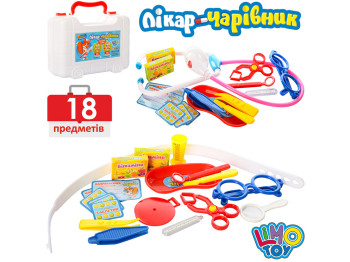 Игровой набор врача в чемодане M 0463, 18 предметов, с аксессуарами, Limo Toy