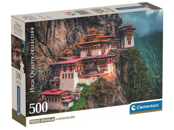 Пазлы Монастырь Гнездо Тигра в Бутане Clementoni, 500 элементов
