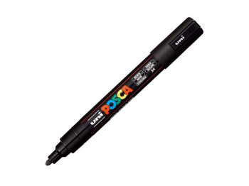 Маркер uni POSCA, 1,8-2,5мм, чорний, UNI PC-5M BLACK(N)