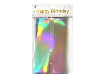Розтяжка Happy Birthday голографічна, 1314-4