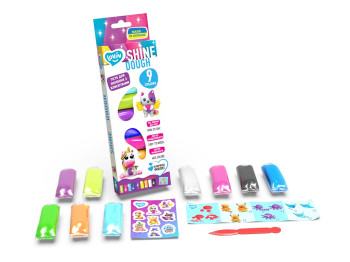 Набір тесту для ліплення Shine. ТМ LOVIN'DO 41180. 9 кольорів.