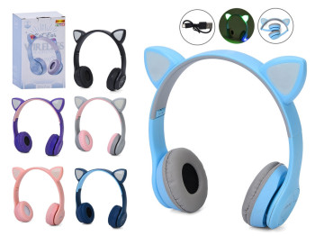 Бездротові навушники з вушками, Bluetooth, TF та USB-заряджанням, 6 кольорів