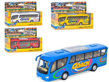 Машинка інерційна металева автобус Coach, 20,2 см, відкриваються двері, Kinsmart