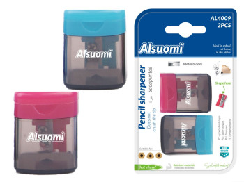 Точилка одинарна з контейнером Pencil Sharpener, набір 2 шт