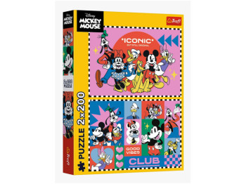 Пазлы 2в1 Trefl Mickey and Friends Время с друзьями, 2 х 200 деталей
