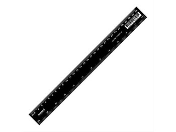 Линейка пластиковая черная 30 см. Axent 7630-01-A