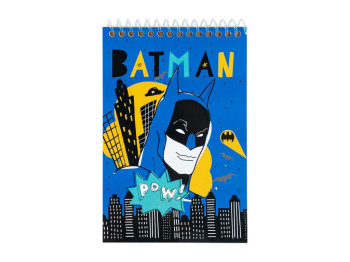 Блокнот на спирали DC Comics Batman DC25-196, 48 листов, формат A6, нелинированный, Kite