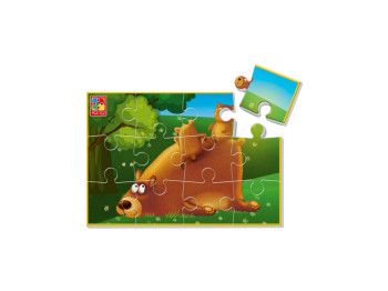 Мягкие пазлы А5 Мишки, 12 элементов, Vladi Toys