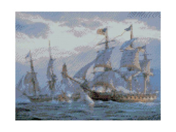 Алмазная картина Морская баталия 30х40 см, Strateg