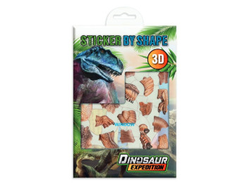Творческая книга «Стикербук Moxy Dinosaur Expedition по формам» с наклейками, возраст 3+, Moxy