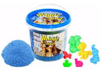Кінетичний пісок Magic Sand блакитний, 1 кг, для ліплення, Strateg