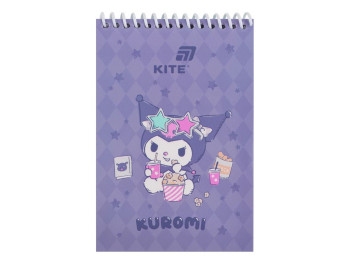 Блокнот на спирали Kite Kuromi, А6, нелинированный, 48 листов