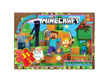 Пазлы картонные Minecraft, 35 элементов, G-Toys MC796