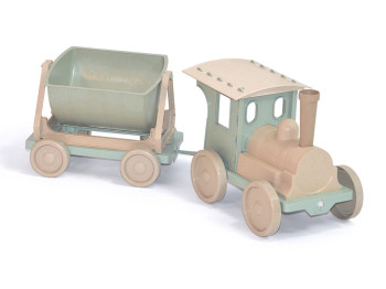 Поезд-конструктор с прицепом, 70×25×25 см, движущиеся элементы, Doloni Toys